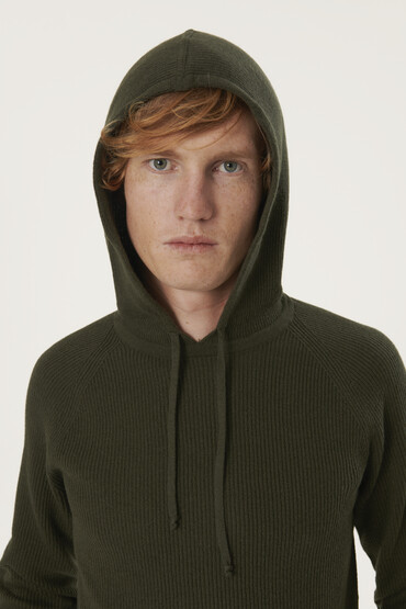Merino-Cashmere Ribbed Hoodie Merino-Cashmere Ribbed Hoodie